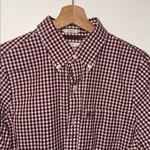 Abercrombie & Fitch Burgundy Checkered Shirt Men’s M
